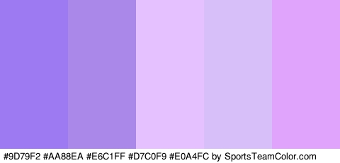 #9D79F2 #AA88EA #E6C1FF #D7C0F9 #E0A4FC Colors