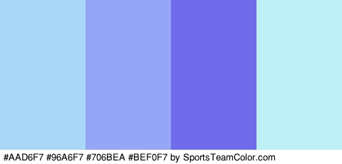 #AAD6F7 #96A6F7 #706BEA #BEF0F7 Colors