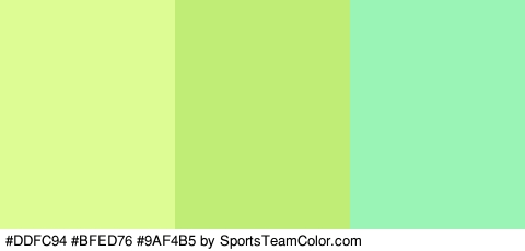 #DDFC94 #BFED76 #9AF4B5 Colors