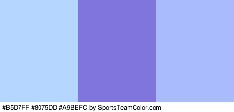 #B5D7FF #8075DD #A9BBFC Colors