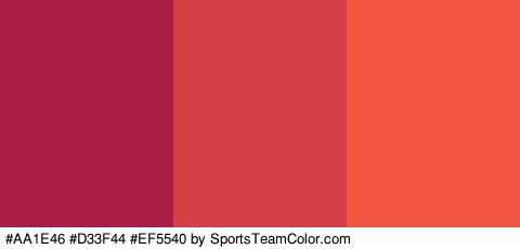 #AA1E46 #D33F44 #EF5540 Colors