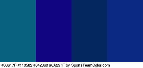 #08617F #110582 #042860 #0A297F Colors