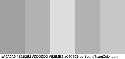 #A0A0A0 #B2B2B2 #DDDDDD #B2B2B2 #C6C6C6 Colors