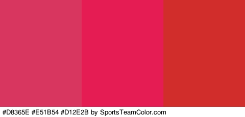 #D8365E #E51B54 #D12E2B Colors