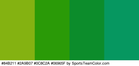 #84B211 #2A9B07 #0C8C2A #06965F Colors