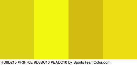 #D8D215 #F3F70E #D3BC10 #EADC10 Colors