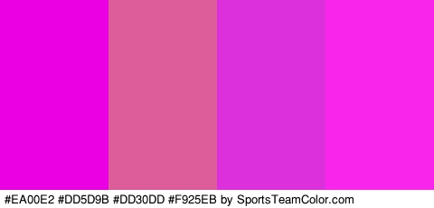 #EA00E2 #DD5D9B #DD30DD #F925EB Colors