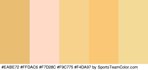 #EABE72 #FFDAC6 #F7D28C #F9C775 #F4DA97 Colors