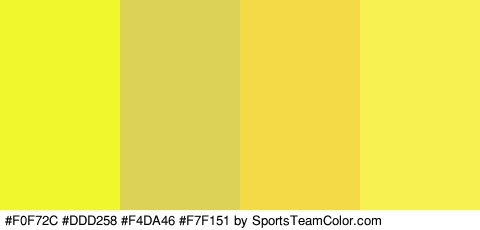 #F0F72C #DDD258 #F4DA46 #F7F151 Colors