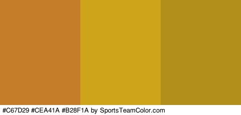 #C67D29 #CEA41A #B28F1A Colors