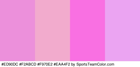 #ED90DC #F2ABCD #F970E2 #EAA4F2 Colors