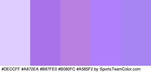 #DECCFF #A872EA #B87FE0 #B080FC #A585F2 Colors