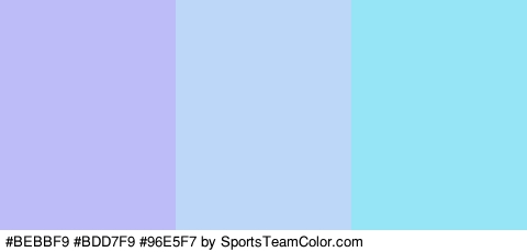 #BEBBF9 #BDD7F9 #96E5F7 Colors