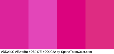 #DD239C #E246B9 #DB047E #DD2C82 Colors