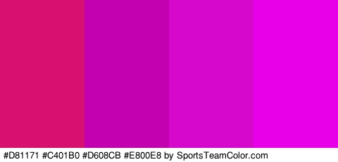 #D81171 #C401B0 #D608CB #E800E8 Colors