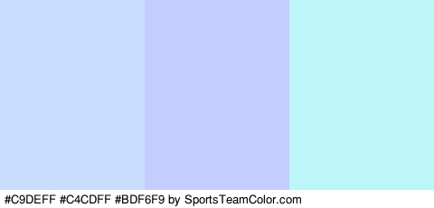 #C9DEFF #C4CDFF #BDF6F9 Colors