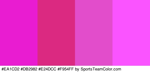 #EA1CD2 #DB2982 #E24DCC #F954FF Colors