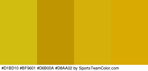 #D1BD10 #BF9601 #D6B00A #D8AA02 Colors