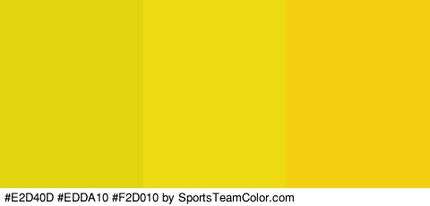 #E2D40D #EDDA10 #F2D010 Colors