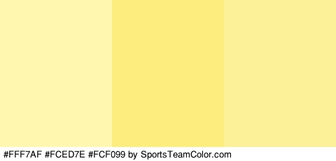 #FFF7AF #FCED7E #FCF099 Colors