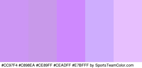 #CC97F4 #C898EA #CE89FF #CEADFF #E7BFFF Colors