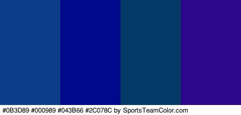 #0B3D89 #000989 #043B66 #2C078C Colors