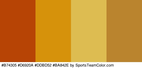 #B74305 #D6920A #DDBD52 #BA842E Colors