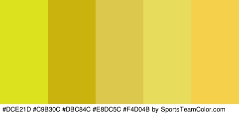 #DCE21D #C9B30C #DBC84C #E8DC5C #F4D04B Colors