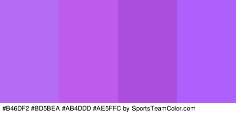 #B46DF2 #BD5BEA #AB4DDD #AE5FFC Colors