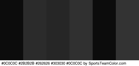 #0C0C0C #2B2B2B #262626 #303030 #0C0C0C #333333 Colors