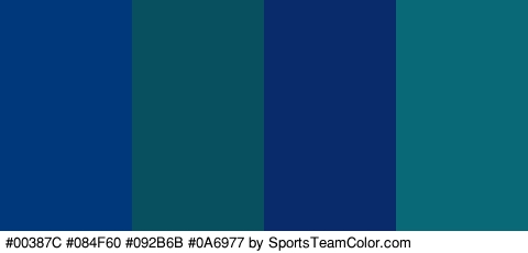 #00387C #084F60 #092B6B #0A6977 Colors