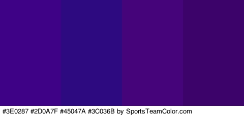 #3E0287 #2D0A7F #45047A #3C036B Colors