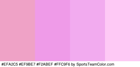 #EFA2C5 #EF9BE7 #F2ABEF #FFC9F6 Colors