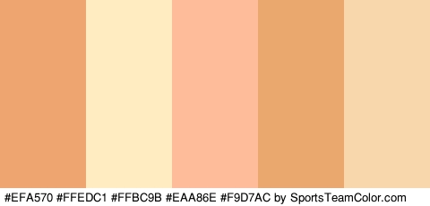 #EFA570 #FFEDC1 #FFBC9B #EAA86E #F9D7AC Colors