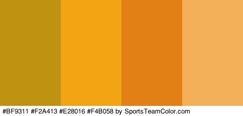 #BF9311 #F2A413 #E28016 #F4B058 Colors