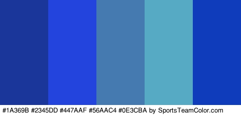 #1A369B #2345DD #447AAF #56AAC4 #0E3CBA Colors