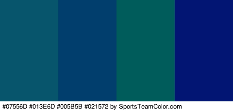 #07556D #013E6D #005B5B #021572 Colors