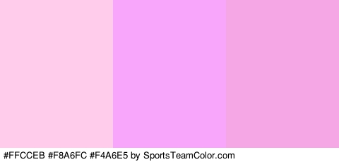 #FFCCEB #F8A6FC #F4A6E5 Colors