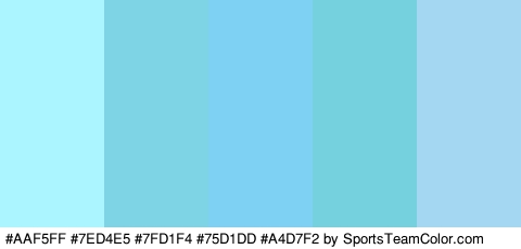 #AAF5FF #7ED4E5 #7FD1F4 #75D1DD #A4D7F2 Colors