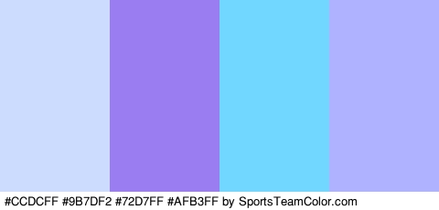 #CCDCFF #9B7DF2 #72D7FF #AFB3FF Colors