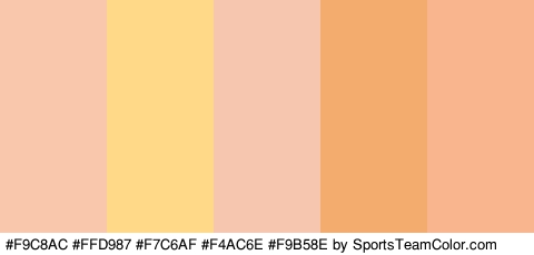 #F9C8AC #FFD987 #F7C6AF #F4AC6E #F9B58E Colors