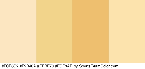 #FCE6C2 #F2D48A #EFBF70 #FCE3AE Colors