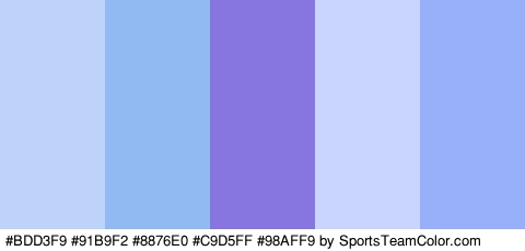 #BDD3F9 #91B9F2 #8876E0 #C9D5FF #98AFF9 Colors