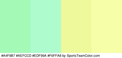 #A4F9B7 #AEFCCD #EDF99A #F6FFA8 Colors