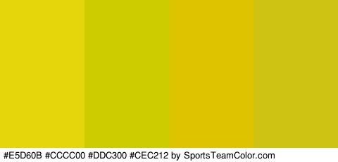 #E5D60B #CCCC00 #DDC300 #CEC212 Colors