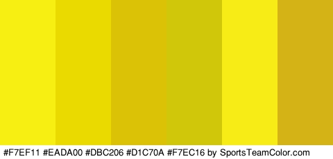 #F7EF11 #EADA00 #DBC206 #D1C70A #F7EC16 #D3B315 Colors