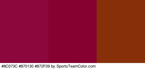 #8C073C #870130 #872F09 Colors