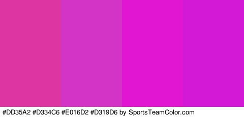 #DD35A2 #D334C6 #E016D2 #D319D6 Colors