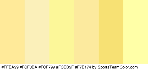 #FFEA99 #FCF0BA #FCF799 #FCEB9F #F7E174 #FFFFA8 Colors