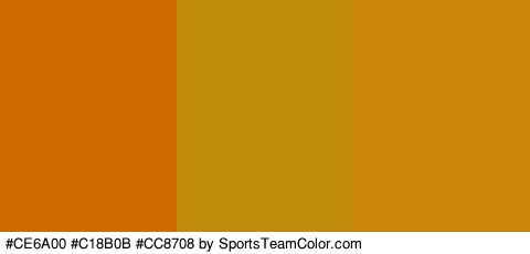 #CE6A00 #C18B0B #CC8708 Colors